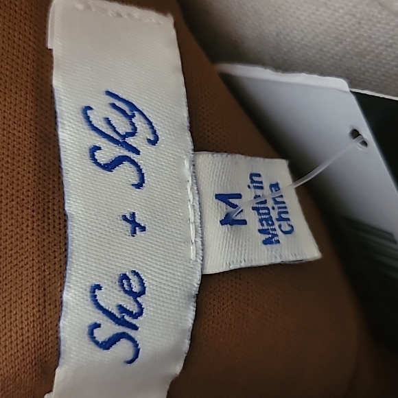 She + Sky Brown Pencil Skirt - Picture 4 of 4